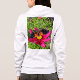 Veste À Capuche fleur d'aster mexicain avec une Doris Longwing