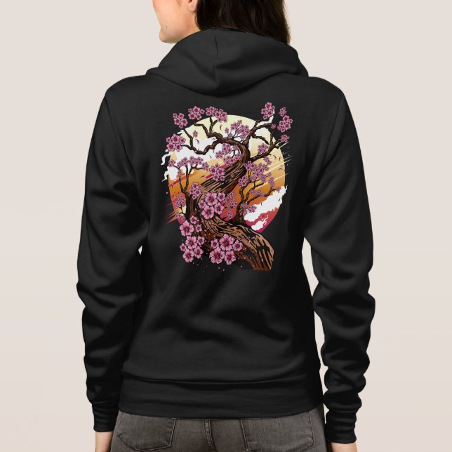 Veste À Capuche Fleur de cerisier sauvage (Dos)