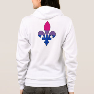 Veste À Capuche Fleur de lis de la fierté de la bisexualité