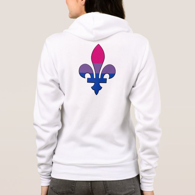 Veste À Capuche Fleur de lis de la fierté de la bisexualité (Dos)