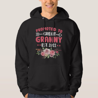 Veste À Capuche Fleur Nouveau Grand-mère Grand-parent Promu En G