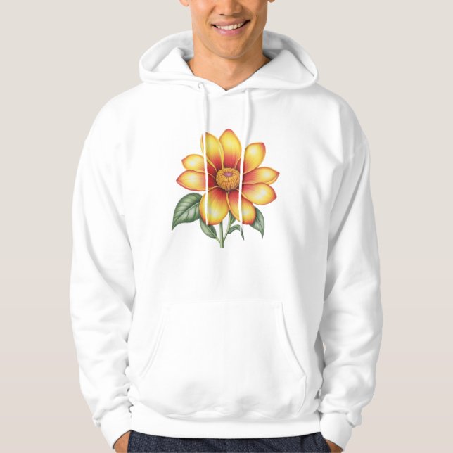 Veste À Capuche Fleur orange (Devant)