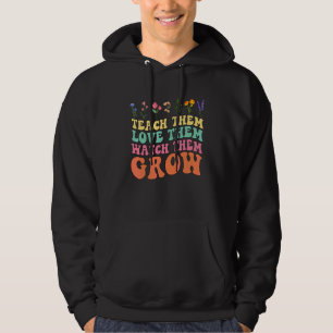 Veste À Capuche Fleurir Enseignez-leur Aimez-les Regardez-les Gran