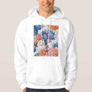 Veste À Capuche Fleurs colorées : Vibrant Motif sans couture