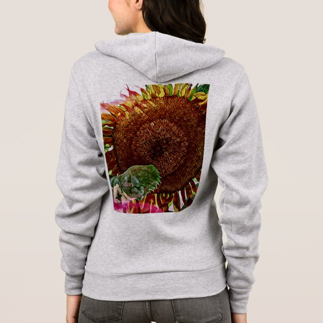 Veste À Capuche Fleurs Ensoleillées (Dos)