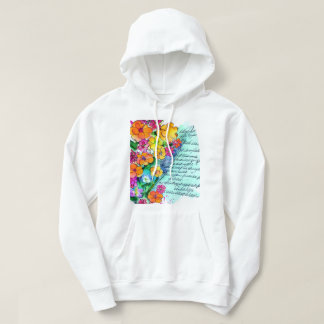 Veste À Capuche Fleurs et Lettres