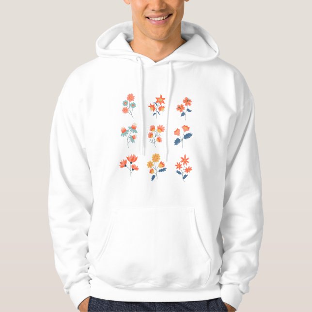 Veste À Capuche Fleurs sauvages Botanique (Devant)