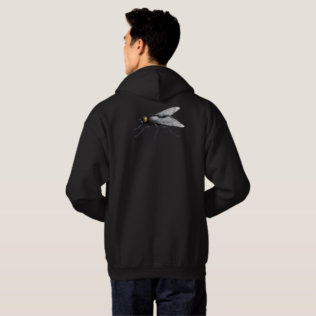 Veste À Capuche Fly Buddy hommes capuche noire sweatshirt dos (Dos entier)