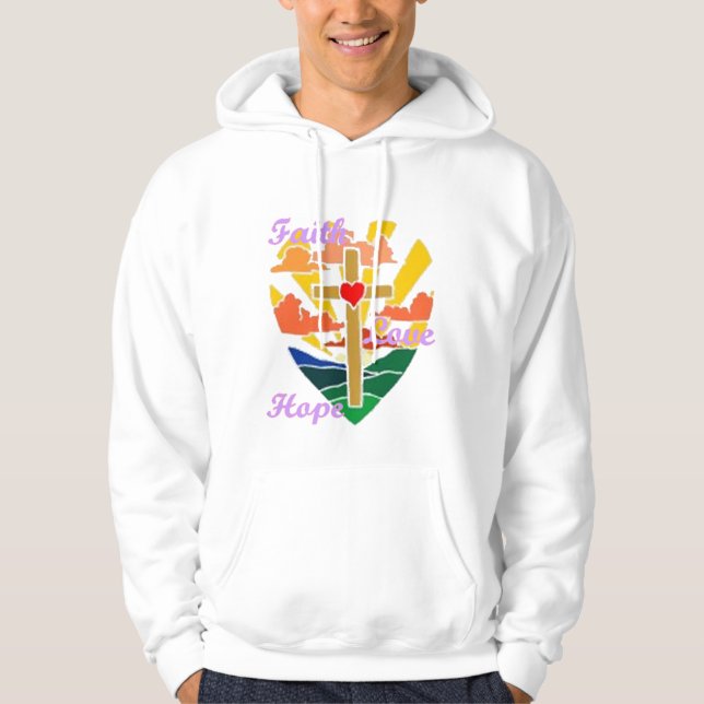 Veste À Capuche Foi, amour, espoir (Devant)