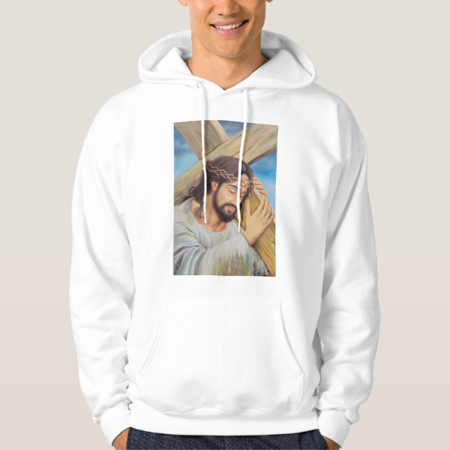 Veste À Capuche Foi chrétienne Jésus Christ (Devant)
