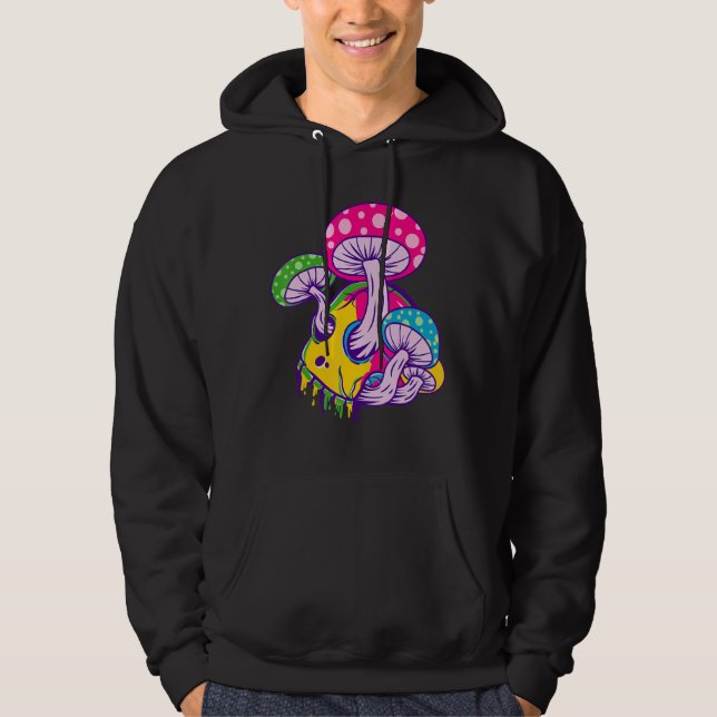 Veste À Capuche Fondre le crâne psychédélique (Devant)