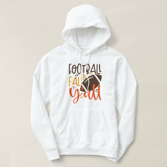 Veste À Capuche Football Fall & Y'all (Design devant)