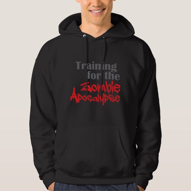 Veste À Capuche Formation Pour L'Entraînement Drôle De Zombie Apoc (Devant)