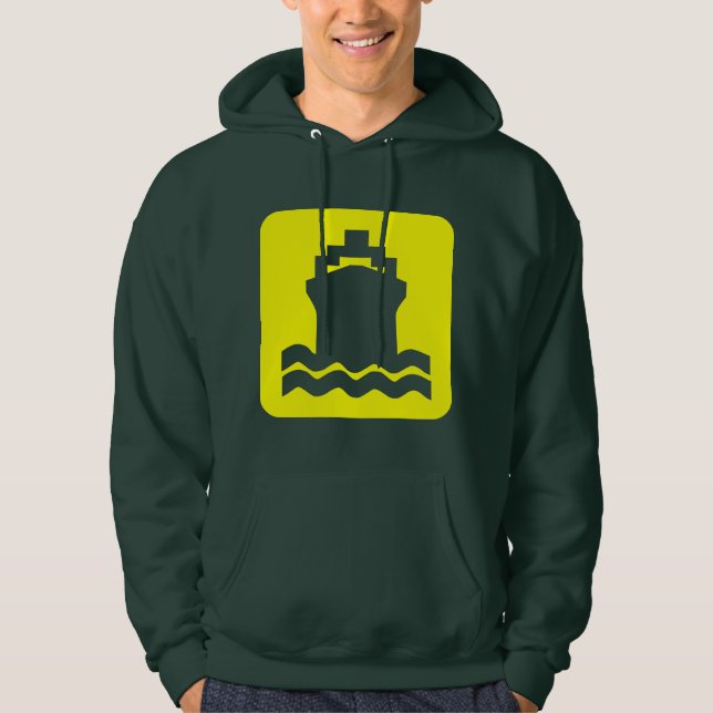 Veste À Capuche Forme de navire - Jaune (Devant)