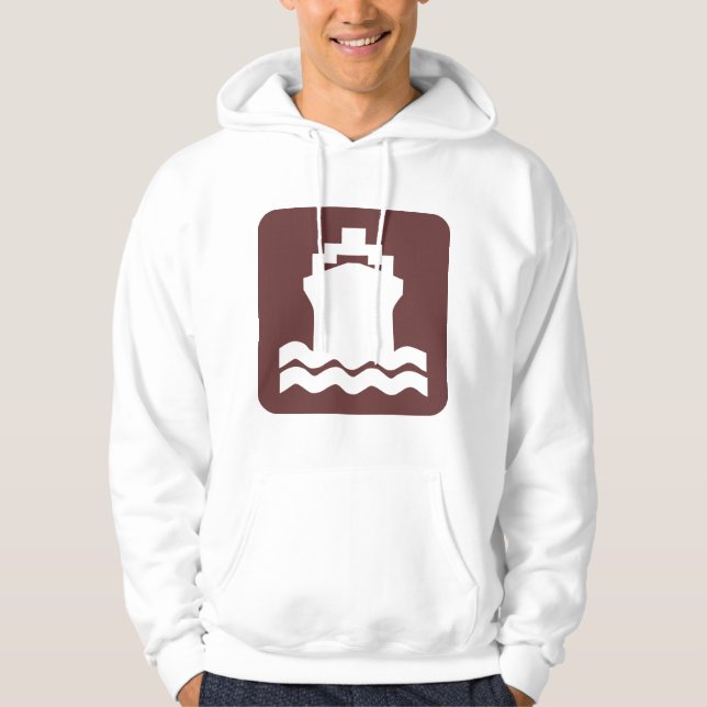 Veste À Capuche Forme de navire - Marron foncé (Devant)