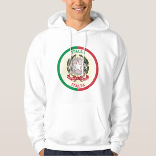 Veste À Capuche Forme du cercle d'emblème national de l'Italie