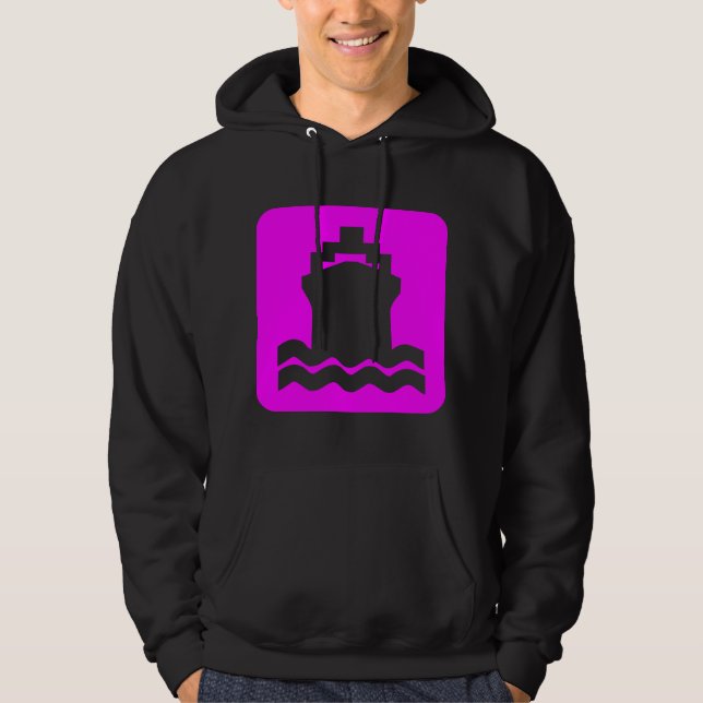 Veste À Capuche Forme du navire - Magenta (Devant)