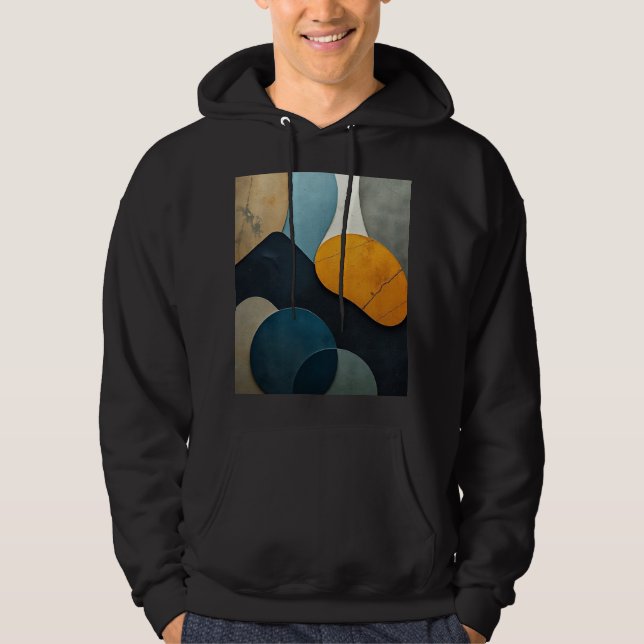 Veste À Capuche Formes Géométriques Abstraites Modernes Art Textur (Devant)