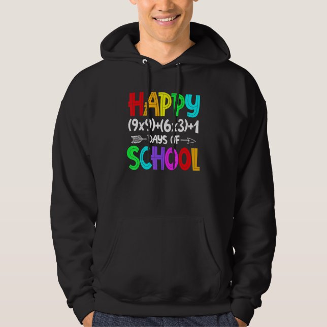 Veste À Capuche Formule Mathématique 100 Jours D'école  Prof De Ma (Devant)