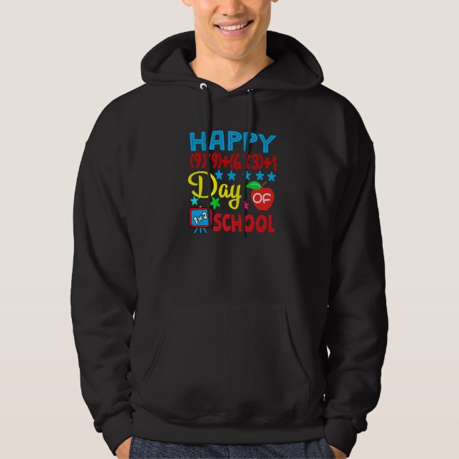 Veste À Capuche Formule Mathématique Joyeux 100 Jours D'école 100è (Devant)