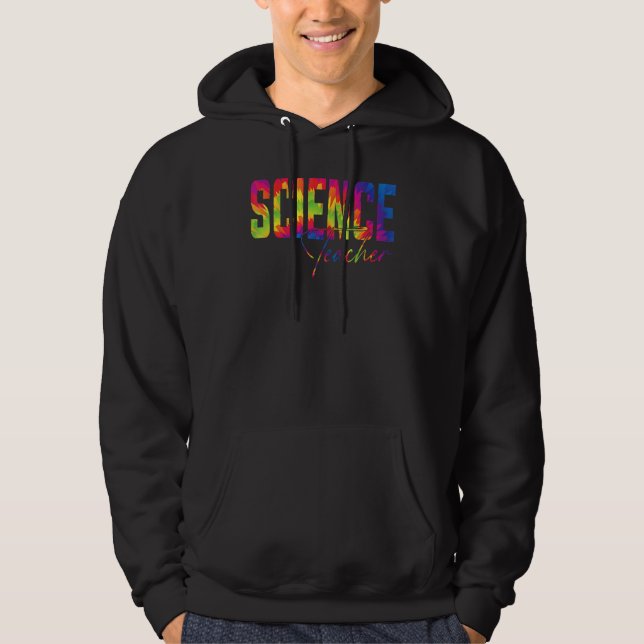 Veste À Capuche Fournitures de professeur de science Tie Dye  Reto (Devant)