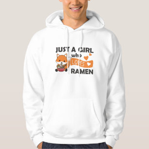 Veste À Capuche Fox Ramen Animaux sucrés mangeant des pâtes