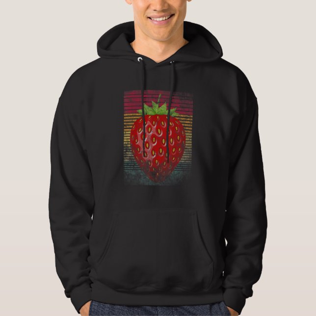 Veste À Capuche Fraise rétro vintage (Devant)