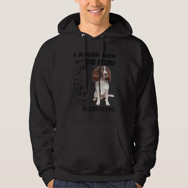 Veste À Capuche Français Springer Spaniel Citation Maman Papa Impr (Devant)