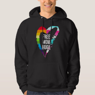 Veste À Capuche Free Mom Hugs Cute Heart Rainbow Love Lgbt Gay Les