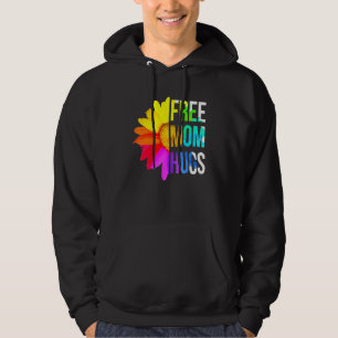 Veste À Capuche Free Mom Hugs Gay pride Lgbt Daisy Rainbow Flower