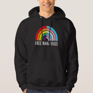 Veste À Capuche Free Nana Hugs Rainbow Transgender Drapeau Lgbtq G