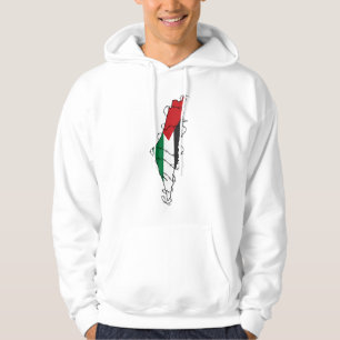 Veste À Capuche Free Palestine Barbared Wire Map Liberté palestini