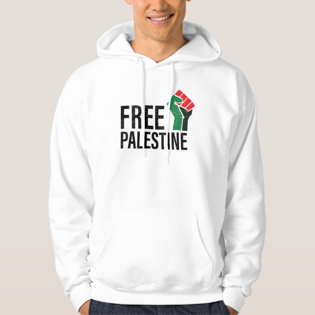 Veste À Capuche Free Palestine, Save Humanity, T-shirt Solidarité (Devant)