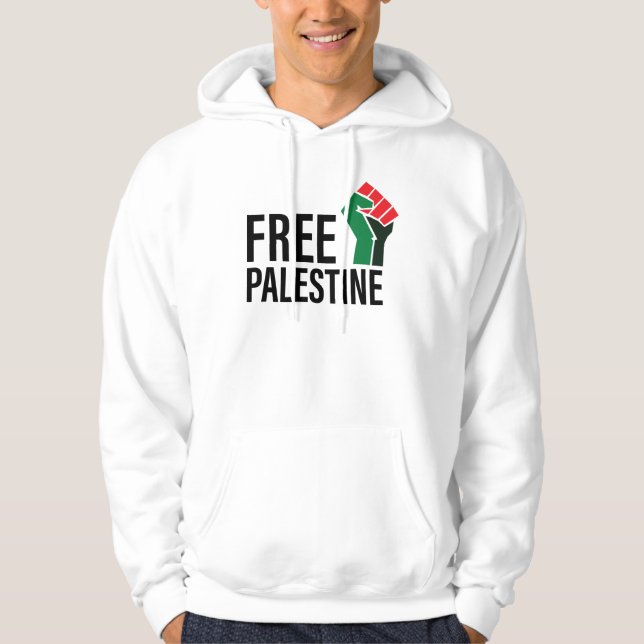 Veste À Capuche Free Palestine, Save Humanity, T-shirt Solidarité (Devant)