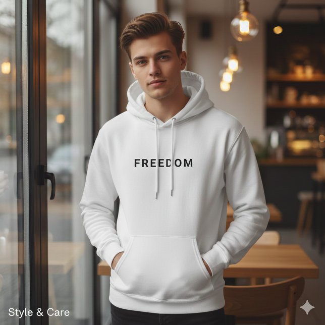 Veste À Capuche Freedom Custom Text Stylish Casual Wear Hoodie (Freedom Custom Text Stylish Casual Wear Hoodie)