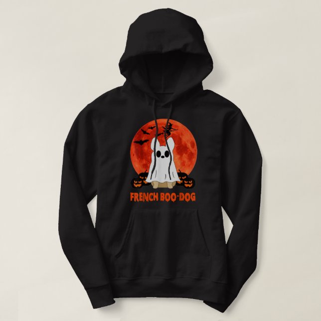 Veste À Capuche French Boo Dog Frenchie French Bulldog Boo Dogs Ha (Design devant)