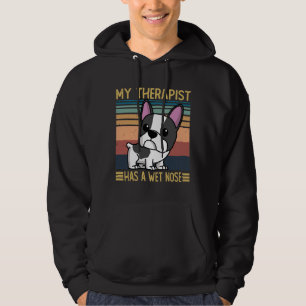 Veste À Capuche French Bulldog Mon Thérapeute A Un Nez Humide Fran