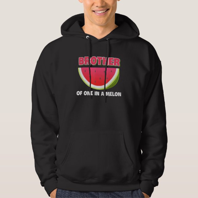 Veste À Capuche Frère de l'un dans une pastèque familiale assortie (Devant)