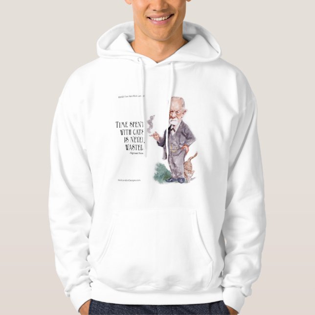 Veste À Capuche Freud & Citation sur les chats (Devant)