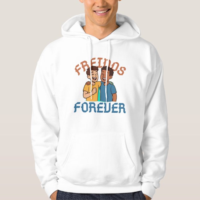 Veste À Capuche Friends Forever - Design de dessin animé (Devant)