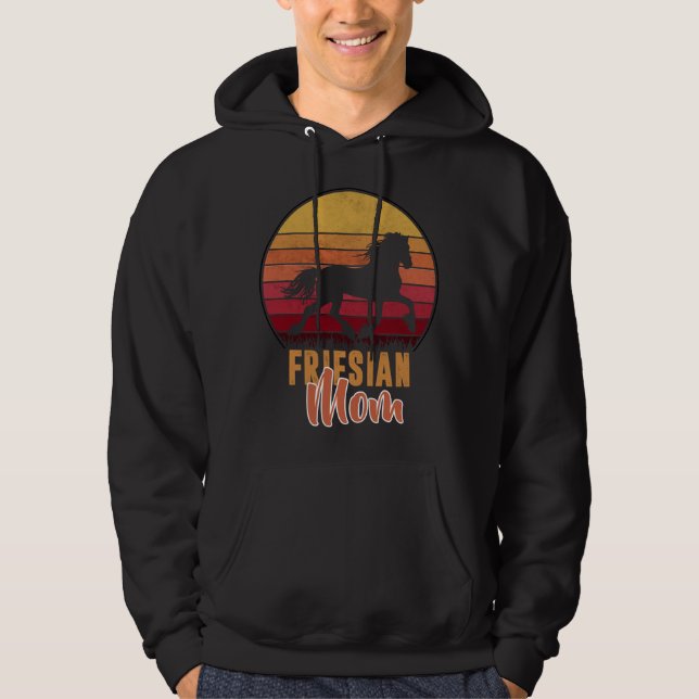 Veste À Capuche Frisien - Maman frisonne - Pour l'amant du cheval  (Devant)