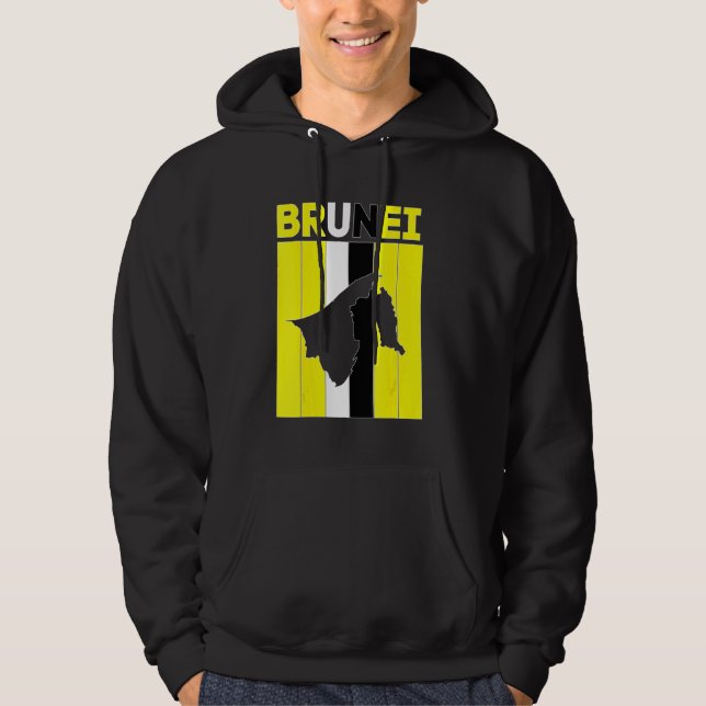 Veste À Capuche Frontières du pays Brunei (Devant)