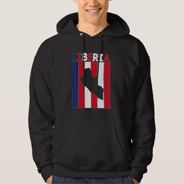 Veste À Capuche Frontières du pays Liberia (Devant)