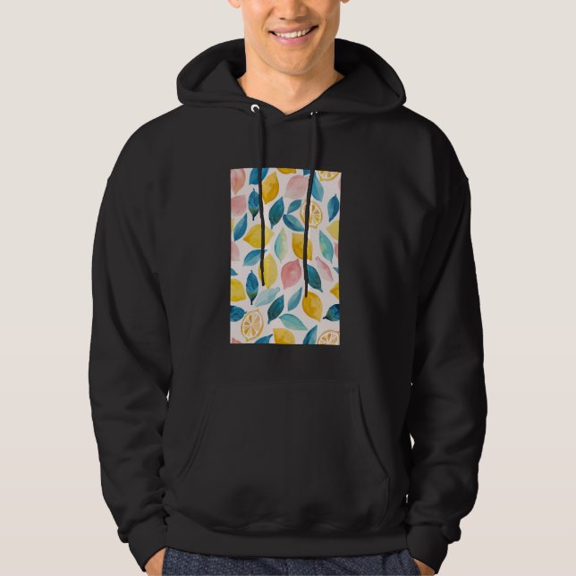 Veste À Capuche Fruit vintage Motif Art Lemon (Devant)