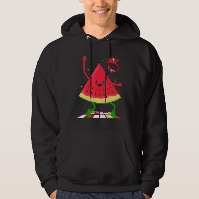 Veste À Capuche Fruits d'été rouges doux Danser Watermelon Art Pri (Devant)