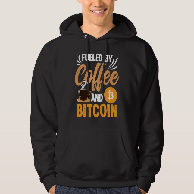 Veste À Capuche Fueled By Coffee And Crypto Cryptocurrency Blockch (Devant)