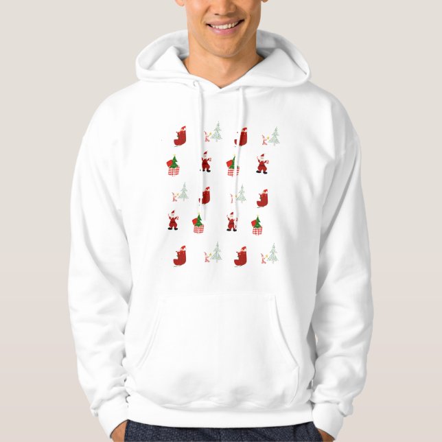 Veste À Capuche Fun Motif de Noël (Devant)
