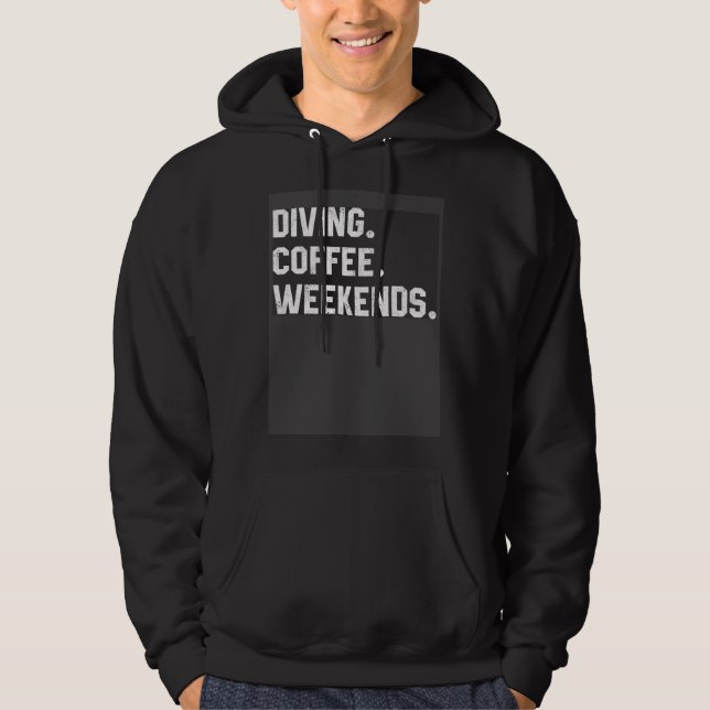Veste À Capuche Fun Saying  For Women Diving Coffee Weekends Coach (Devant)