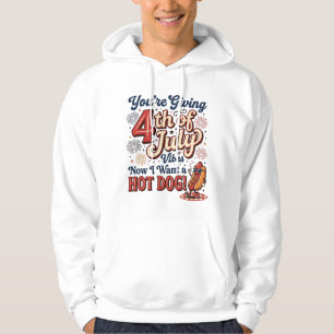 Veste À Capuche Funny 4th of July Hot Dog Vintage Shirt Design_1