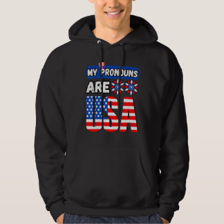 Veste À Capuche Funny 4th of july my pronouns are USA
